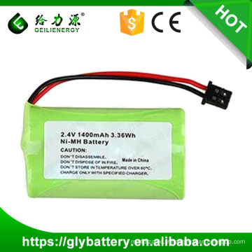 Paquet de batterie rechargeable Ni-MH AA de BT-1007 2.4V 1400mAh
